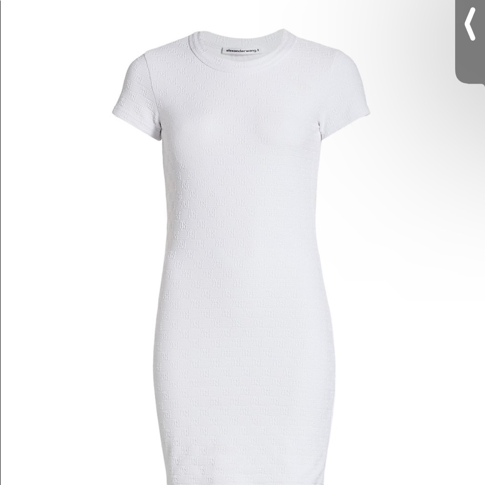 White logo print Alexander wang dress
